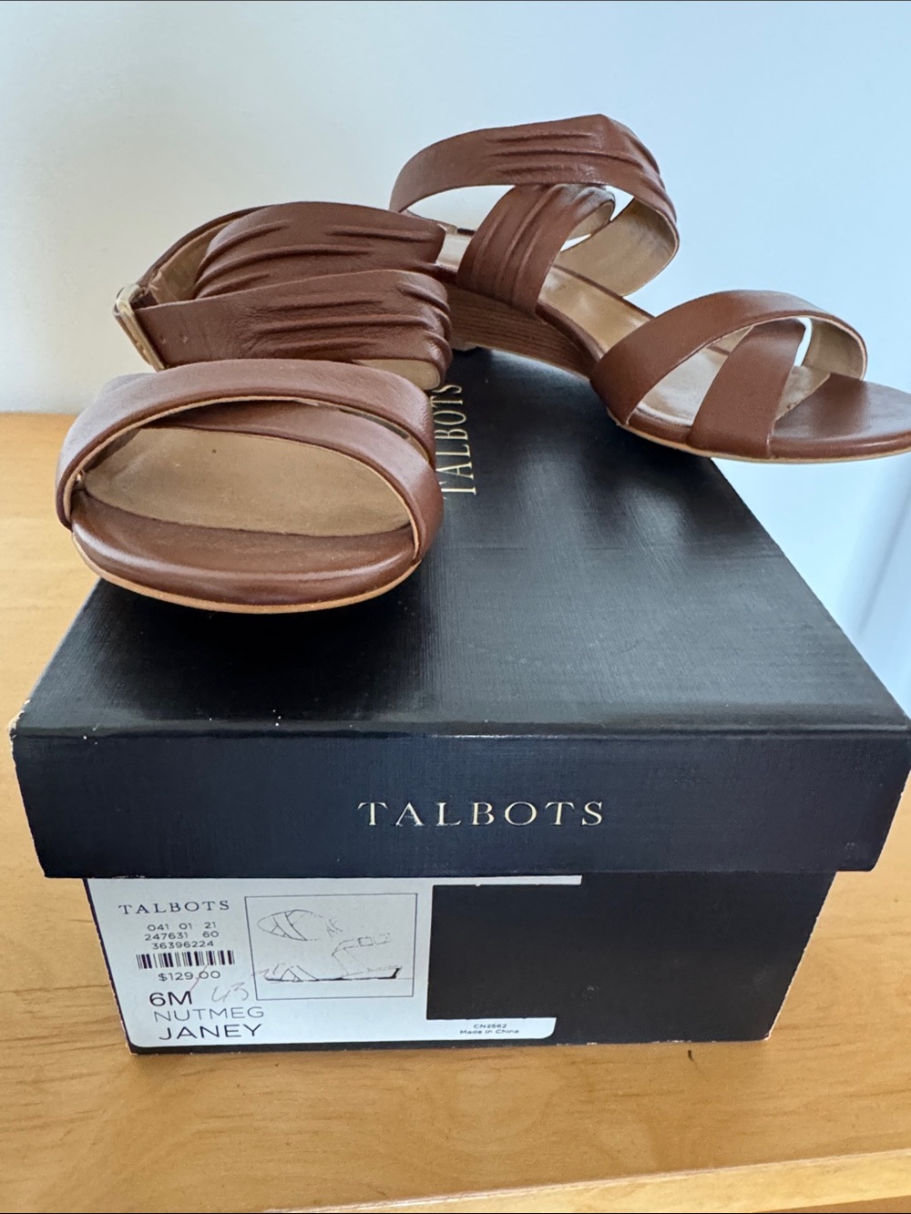 Talbots Nutmeg Brown Women’s Slip-On Sandals